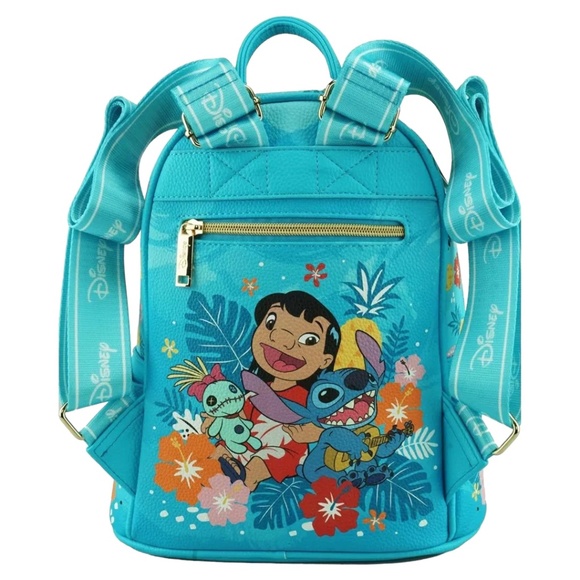 Disney x WondaPop Lilo & Stitch Hula Dance 11”  Vegan Leather Mini Backpack